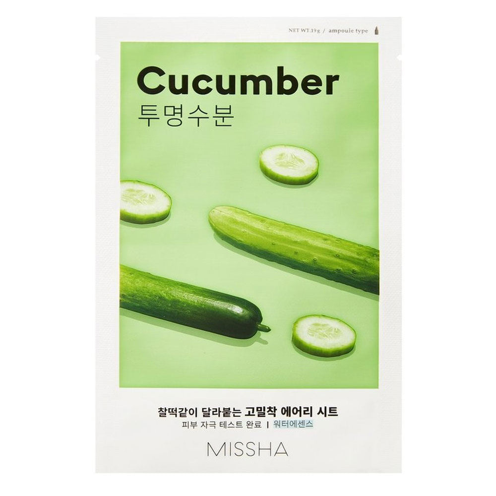 Missha – Airy Fit Sheet Mask – Cucumber, 19g